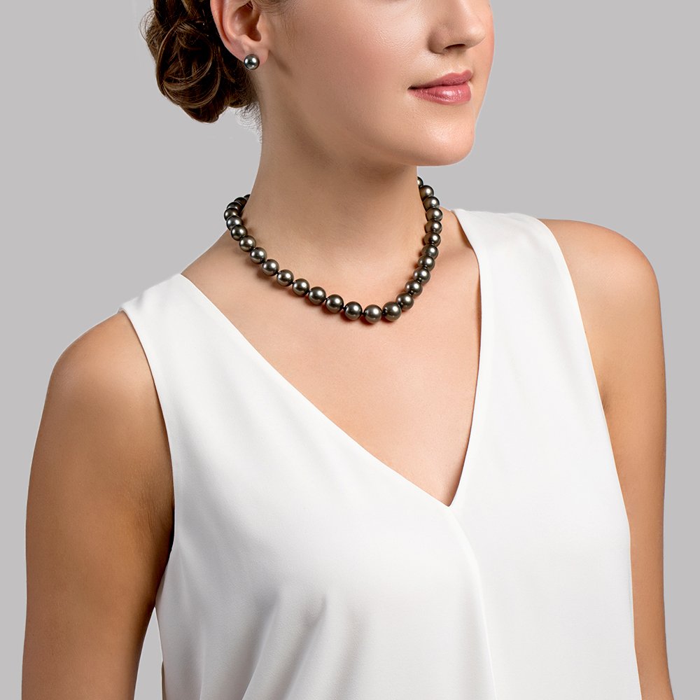 Tahitian True Round Pearl Necklace 9.0-11.0mm