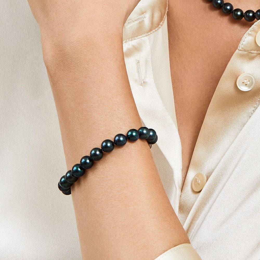 Black Japanese Akoya Pearl Bracelet 11.0-12.0mm