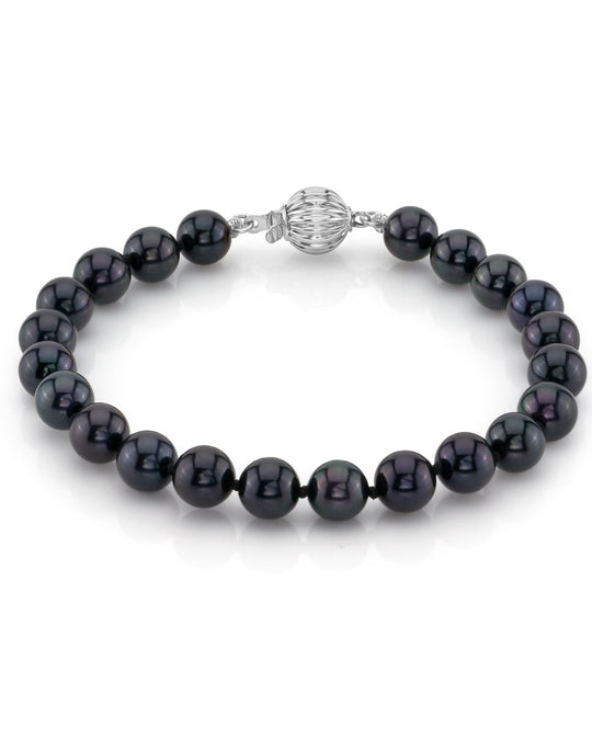 Black Japanese Akoya Pearl Bracelet 11.0-12.0mm