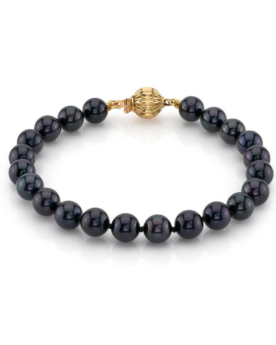 Black Japanese Akoya Pearl Bracelet 11.0-12.0mm
