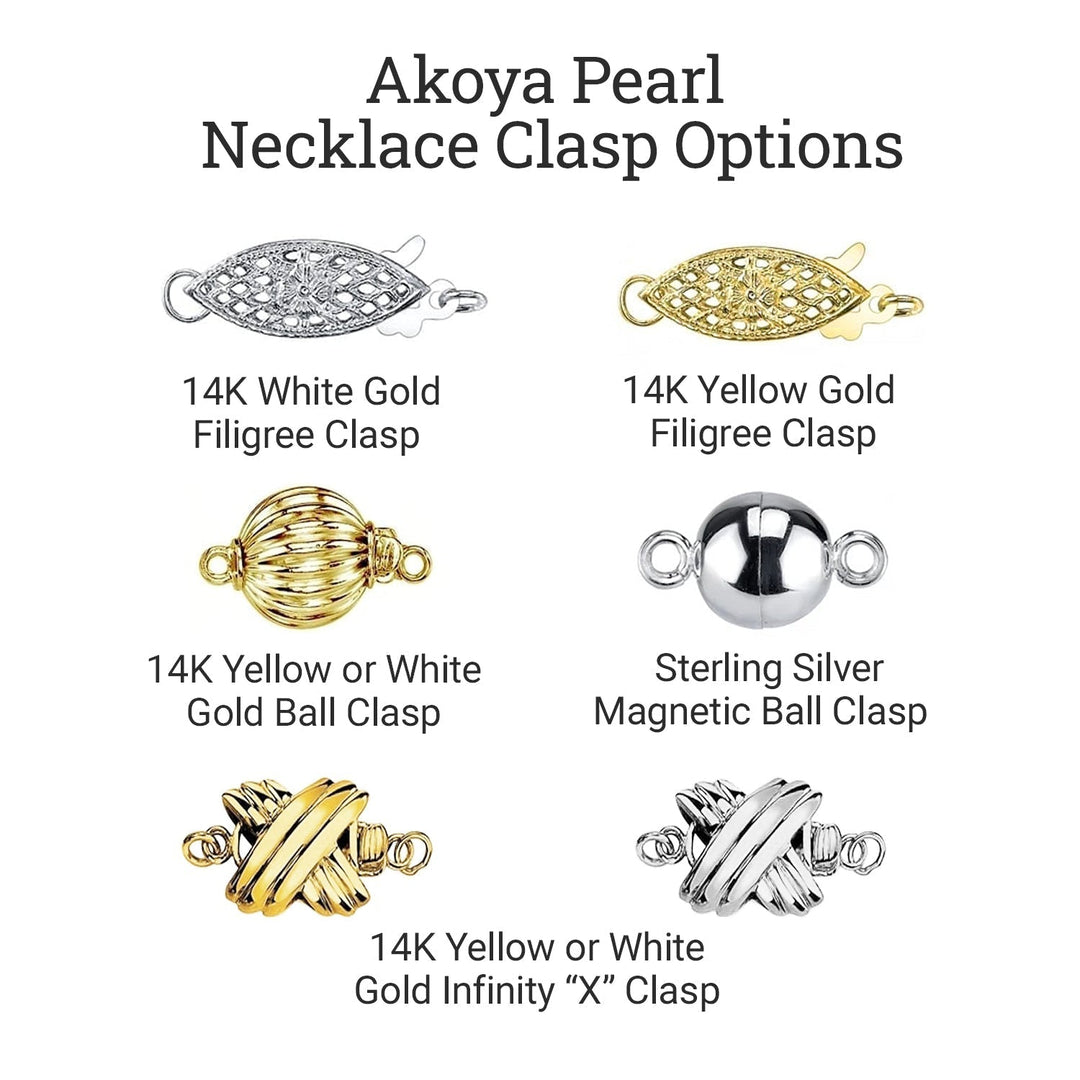 Japanese Akoya White Pearl Necklace 9.0-11.0mm