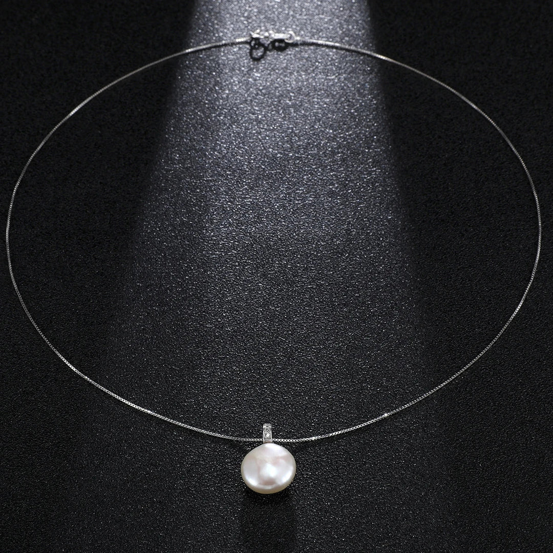 Natural Freshwater Pearls 12.0-13.0mm Large Baroque Button Pendant