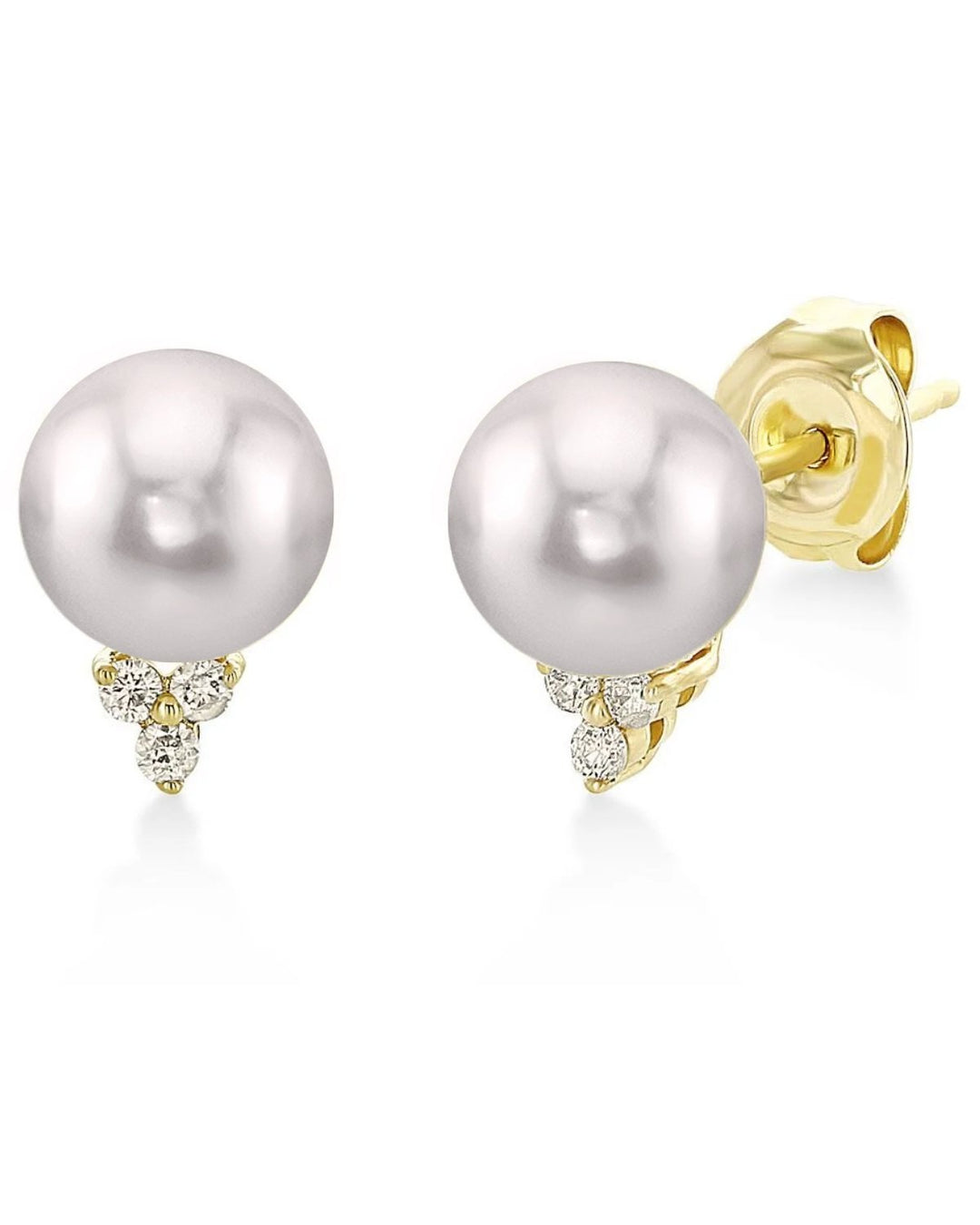 Akoya Pearl & CZ Grace Earrings 7.0-8.0mm