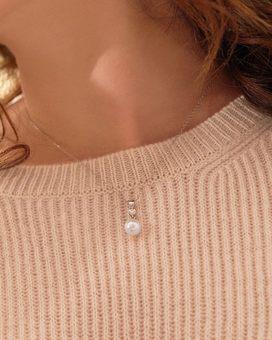 White South Sea Pearl  Bezel Pendant 9.0-11.0 mm