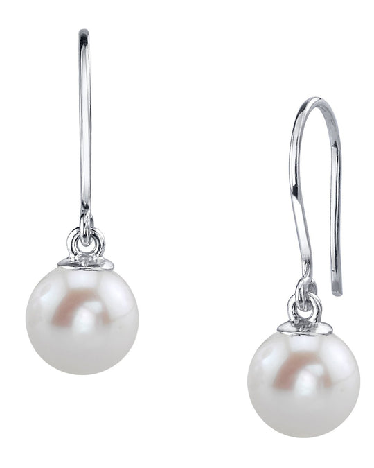 Freshwater Pearl Linda Dangling Earrings 7.0-8.0mm
