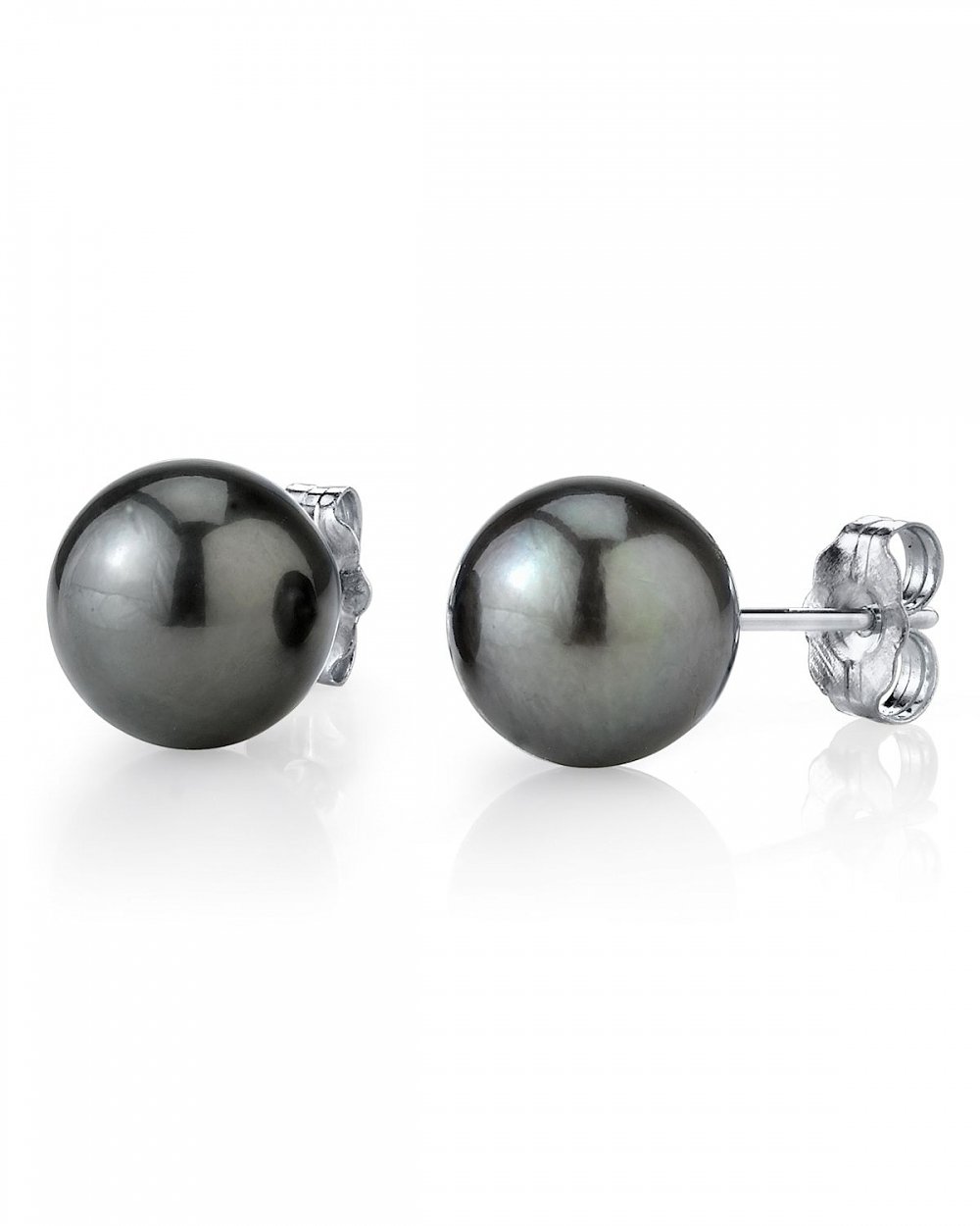 Black Tahitian Pearl Stud Earrings 7.0-8.0mm