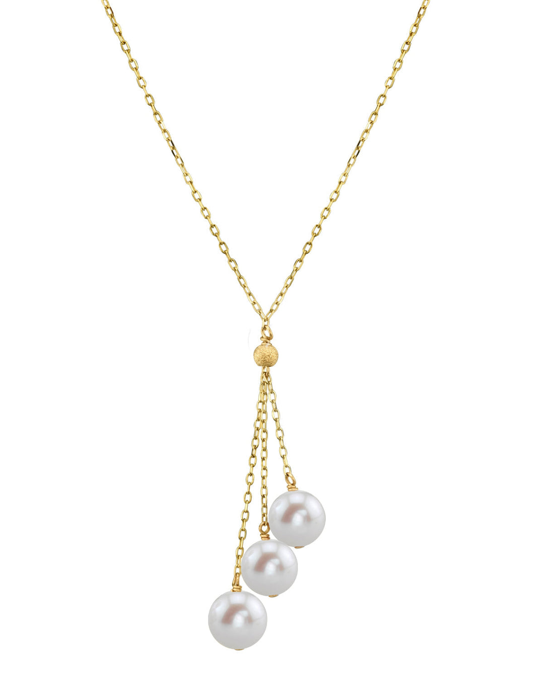 Gold Freshwater Pearl Tincup Jasper Pendant 9.0-11.0mm